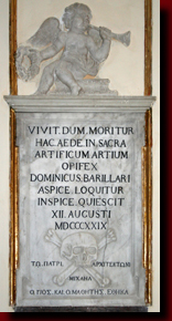 Epigrafe scolpita dal figlio Michele Barillari